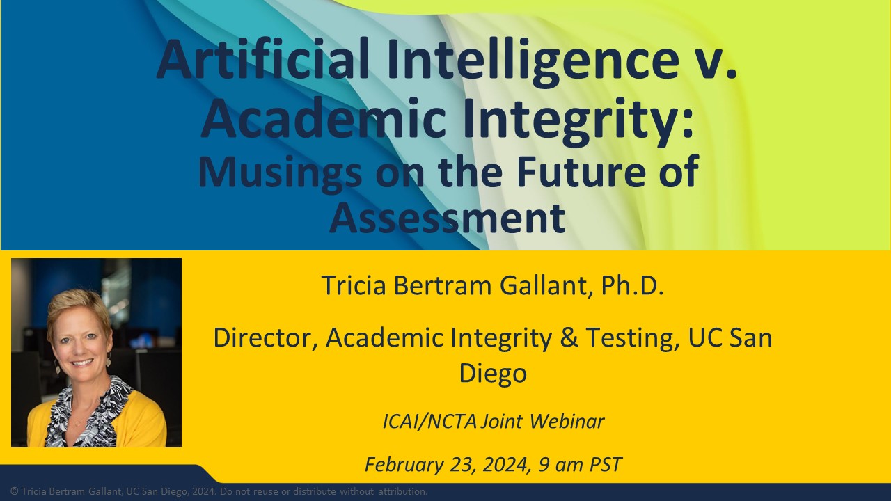 Artificial Intelligence v. Academic Integrity: Musings on the Future of Assessment